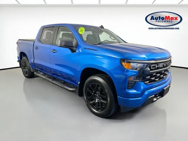 Blue 2023 Chevrolet Silverado 1500 Custom for sale in Marlborough, MA