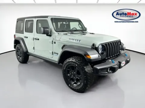 Gray 2023 Jeep Wrangler Willys 4xe for sale in Marlborough, MA