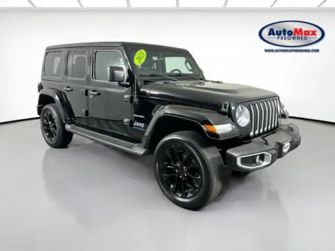 Black 2023 Jeep Wrangler Sahara 4xe for sale in Marlborough, MA