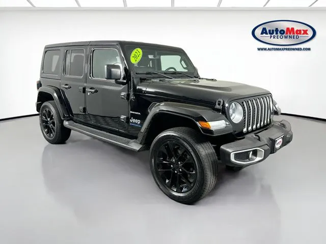Black 2023 Jeep Wrangler Sahara 4xe for sale in Marlborough, MA