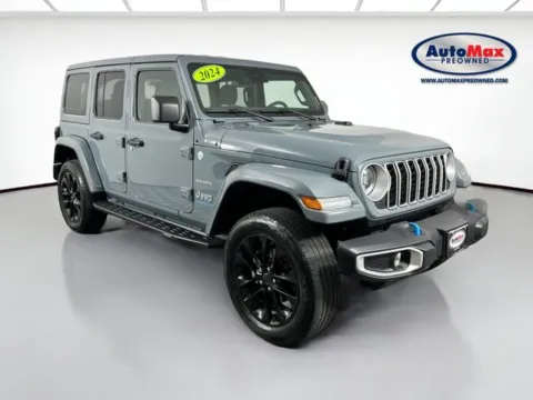 Gray 2024 Jeep Wrangler Sahara 4xe for sale in Marlborough, MA