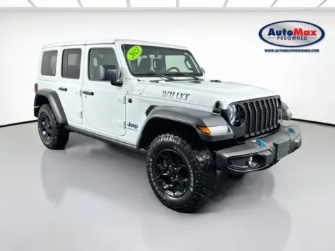 White 2023 Jeep Wrangler Willys 4xe for sale in Marlborough, MA