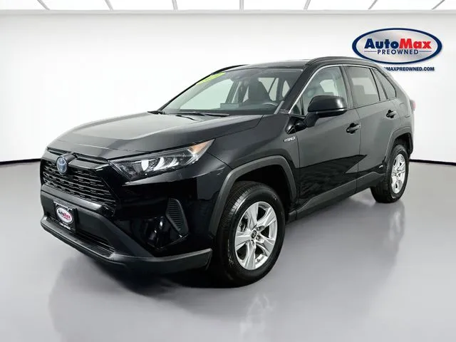 Black 2021 Toyota RAV4 Hybrid LE for sale in Marlborough, MA
