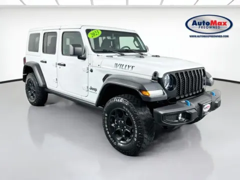 White 2023 Jeep Wrangler Willys 4xe for sale in Marlborough, MA