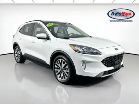 White 2020 Ford Escape Hybrid Titanium for sale in Marlborough, MA