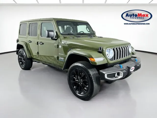 Green 2024 Jeep Wrangler Sahara 4xe for sale in Marlborough, MA
