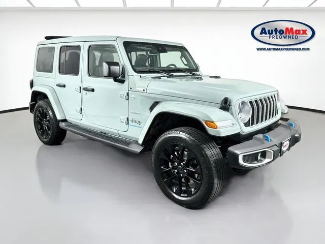 Blue 2024 Jeep Wrangler Sahara 4xe for sale in Marlborough, MA