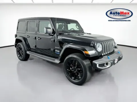 Black 2022 Jeep Wrangler Unlimited Sahara 4xe for sale in Marlborough, MA