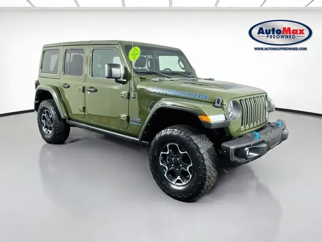 Green 2023 Jeep Wrangler Rubicon 4xe for sale in Marlborough, MA