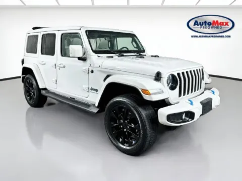 White 2023 Jeep Wrangler Sahara 4xe for sale in Marlborough, MA