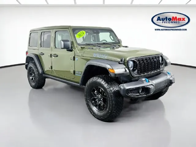 Green 2024 Jeep Wrangler Willys 4xe for sale in Marlborough, MA