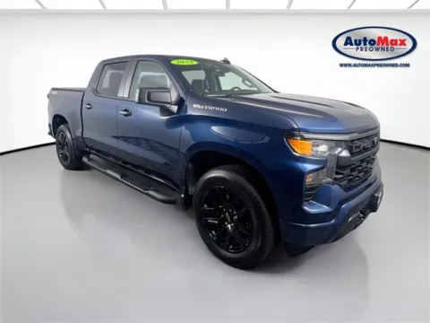 Blue 2023 Chevrolet Silverado 1500 Custom for sale in Marlborough, MA