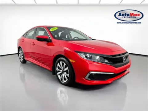 Red 2021 Honda Civic LX for sale in Marlborough, MA