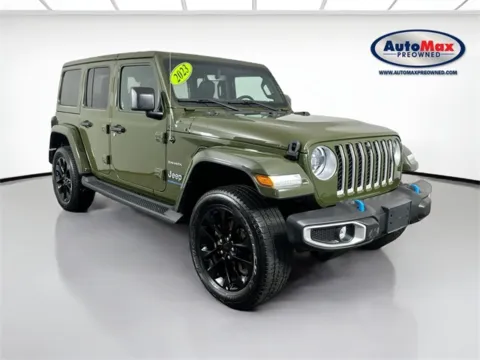 Green 2023 Jeep Wrangler Sahara 4xe for sale in Marlborough, MA