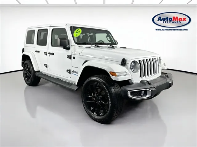 White 2021 Jeep Wrangler Unlimited Sahara 4xe for sale in Marlborough, MA
