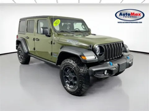 Green 2023 Jeep Wrangler Base 4xe for sale in Marlborough, MA
