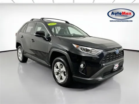Black 2021 Toyota RAV4 Hybrid XLE for sale in Marlborough, MA