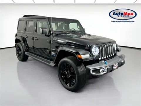 Black 2022 Jeep Wrangler Unlimited Sahara 4xe for sale in Marlborough, MA