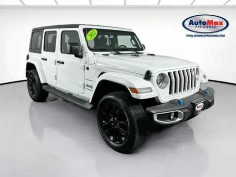White 2022 Jeep Wrangler Unlimited Sahara 4xe for sale in Marlborough, MA