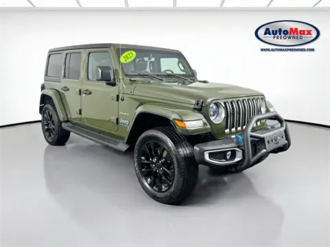 Green 2023 Jeep Wrangler Sahara 4xe for sale in Marlborough, MA