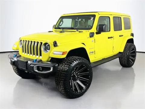 Yellow 2023 Jeep Wrangler Sahara 4xe for sale in Bel Air, MD
