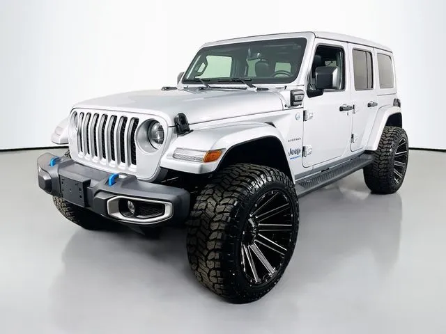 Silver 2023 Jeep Wrangler Sahara 4xe for sale in Bel Air, MD