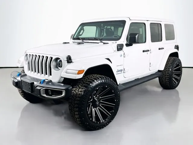White 2023 Jeep Wrangler Sahara 4xe for sale in Bel Air, MD