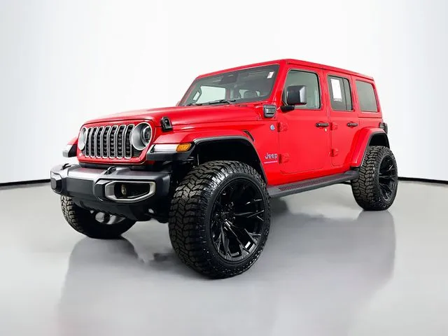 Red 2025 Jeep Wrangler Sahara 4xe for sale in Bel Air, MD