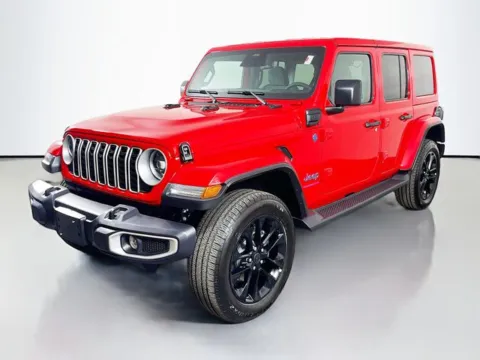 Red 2025 Jeep Wrangler Sahara 4xe for sale in Bel Air, MD