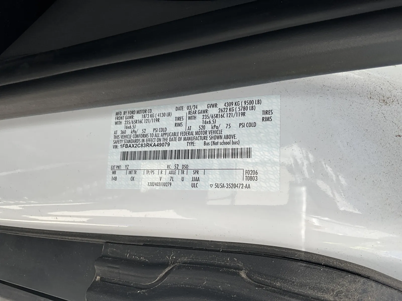 White 2024 Ford Transit for sale in Kansas City, MO