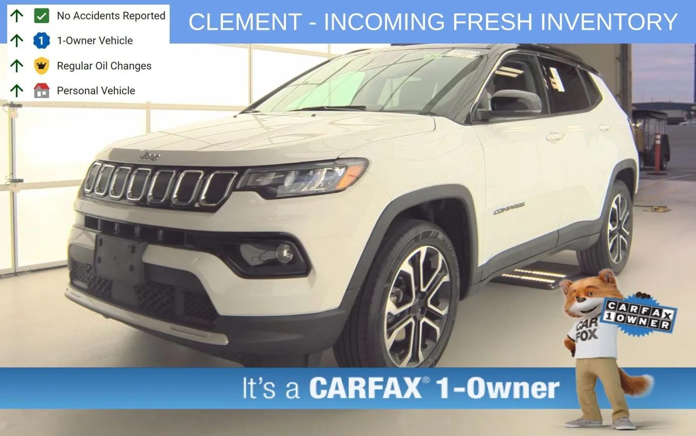 White 2022 Jeep Compass Limited for sale in Florissant, MO