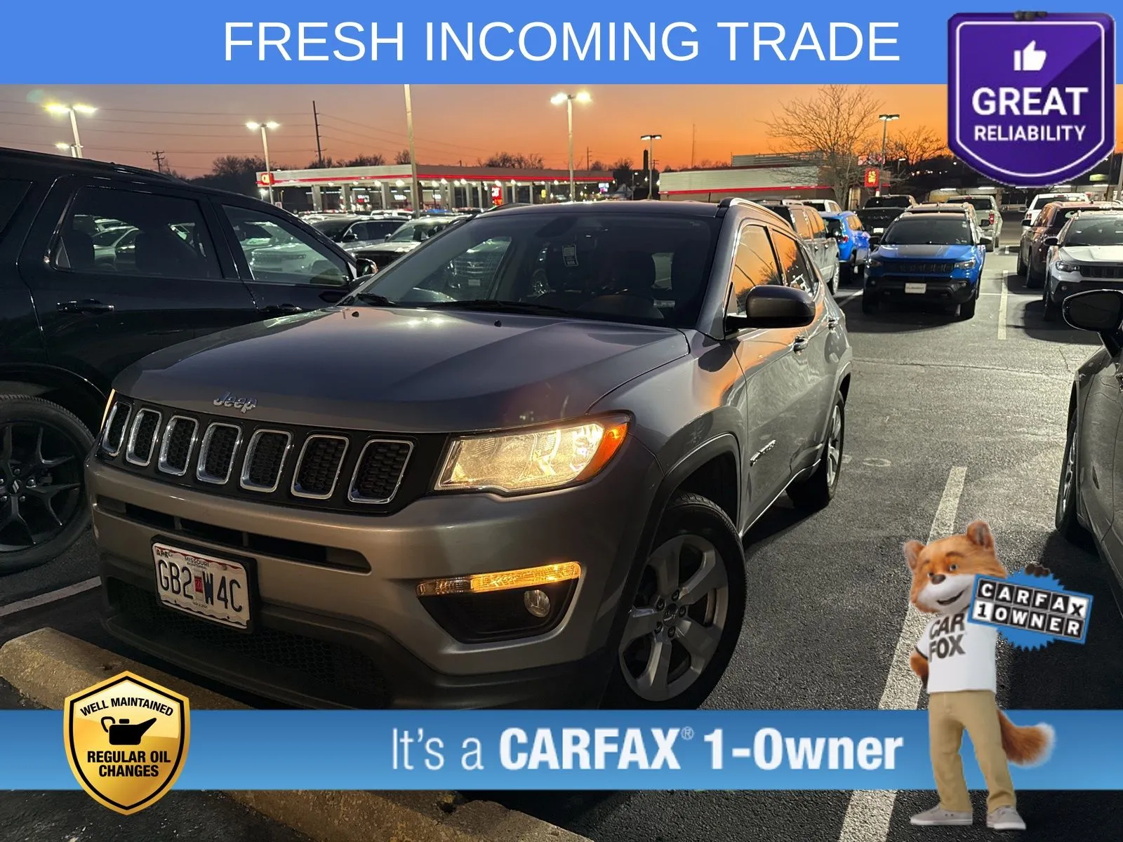 Silver 2021 Jeep Compass Latitude for sale in Florissant, MO
