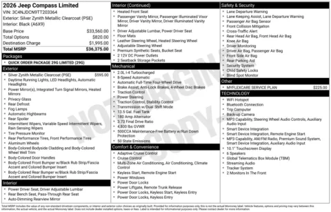 Photos of 2026 Jeep Compass Limited for sale in Florissant, MO at Clement Chrysler Dodge Jeep Ram Florissant