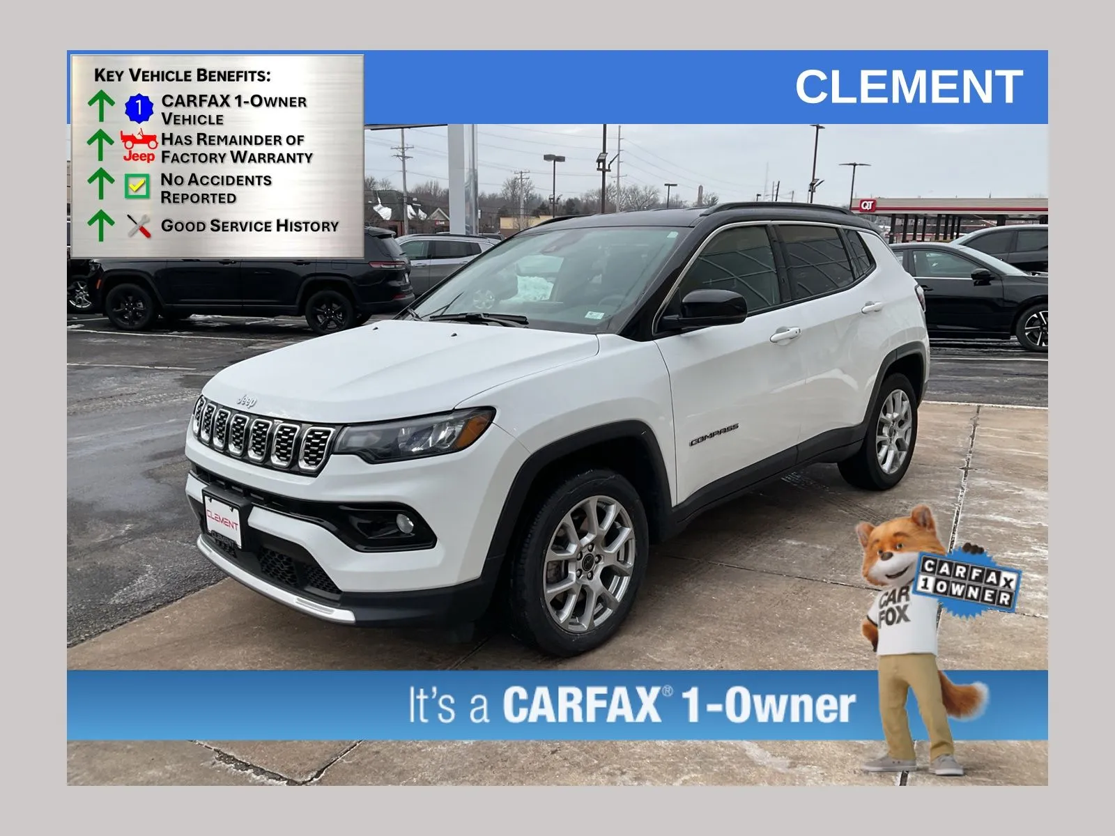 White 2025 Jeep Compass Limited for sale in Florissant, MO