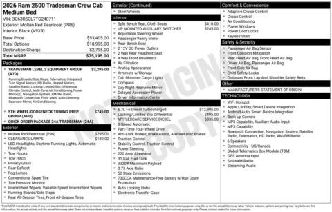 Photos of 2026 Ram 2500 Tradesman for sale in Florissant, MO at Clement Chrysler Dodge Jeep Ram Florissant