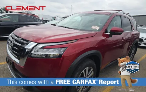 Red 2024 Nissan Pathfinder SL for sale in Florissant, MO