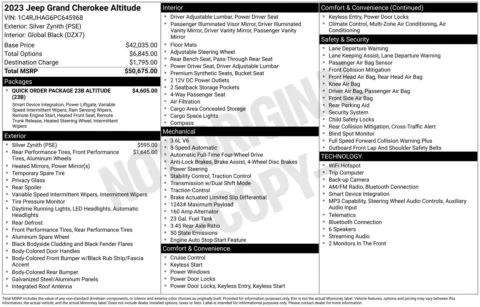 Photos of 2023 Jeep Grand Cherokee Altitude X for sale in Florissant, MO at Clement Chrysler Dodge Jeep Ram Florissant