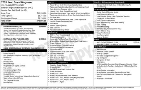Photos of 2026 Jeep Grand Wagoneer for sale in Florissant, MO at Clement Chrysler Dodge Jeep Ram Florissant
