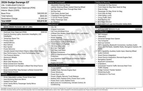Photos of 2026 Dodge Durango GT for sale in Florissant, MO at Clement Chrysler Dodge Jeep Ram Florissant
