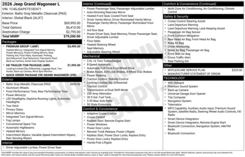 Photos of 2026 Jeep Grand Wagoneer L for sale in Florissant, MO at Clement Chrysler Dodge Jeep Ram Florissant
