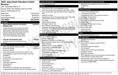 Photos of 2026 Jeep Grand Cherokee Limited Reserve for sale in Florissant, MO at Clement Chrysler Dodge Jeep Ram Florissant