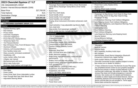 Photos of 2023 Chevrolet Equinox LT for sale in Florissant, MO at Clement Chrysler Dodge Jeep Ram Florissant