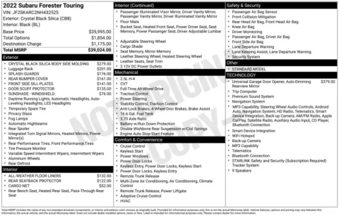 Photos of 2022 Subaru Forester Touring for sale in Florissant, MO at Clement Chrysler Dodge Jeep Ram Florissant