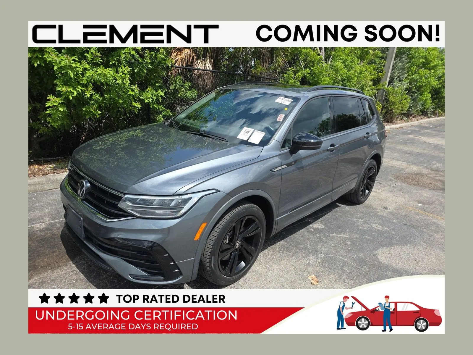 Gray 2024 Volkswagen Tiguan 2.0T SE R-Line Black for sale in Florissant, MO