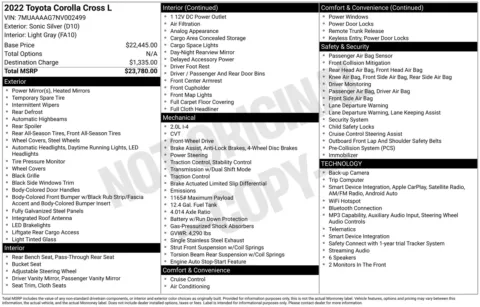 Photos of 2022 Toyota Corolla Cross L for sale in Florissant, MO at Clement Chrysler Dodge Jeep Ram Florissant