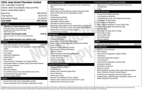 Photos of 2026 Jeep Grand Cherokee Limited for sale in Florissant, MO at Clement Chrysler Dodge Jeep Ram Florissant