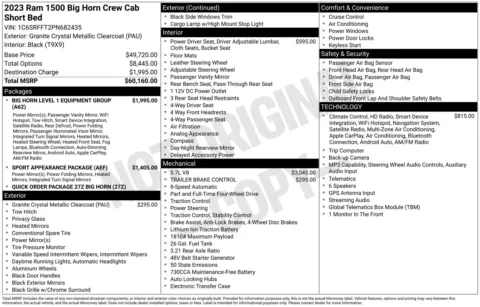 Photos of 2023 Ram 1500 Big Horn/Lone Star for sale in Florissant, MO at Clement Chrysler Dodge Jeep Ram Florissant