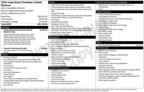 Photos of 2026 Jeep Grand Cherokee Limited Reserve for sale in Florissant, MO at Clement Chrysler Dodge Jeep Ram Florissant