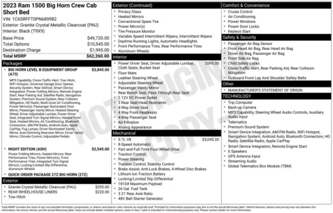 Photos of 2023 Ram 1500 Big Horn/Lone Star for sale in Florissant, MO at Clement Chrysler Dodge Jeep Ram Florissant