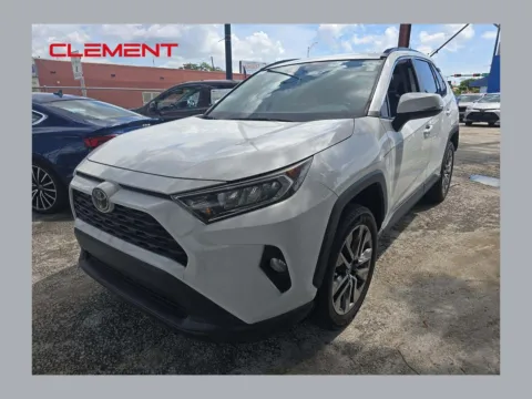 White 2019 Toyota RAV4 XLE Premium for sale in Florissant, MO